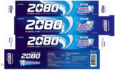 Label (Aekyung 2080 Cavity Protection 160g)